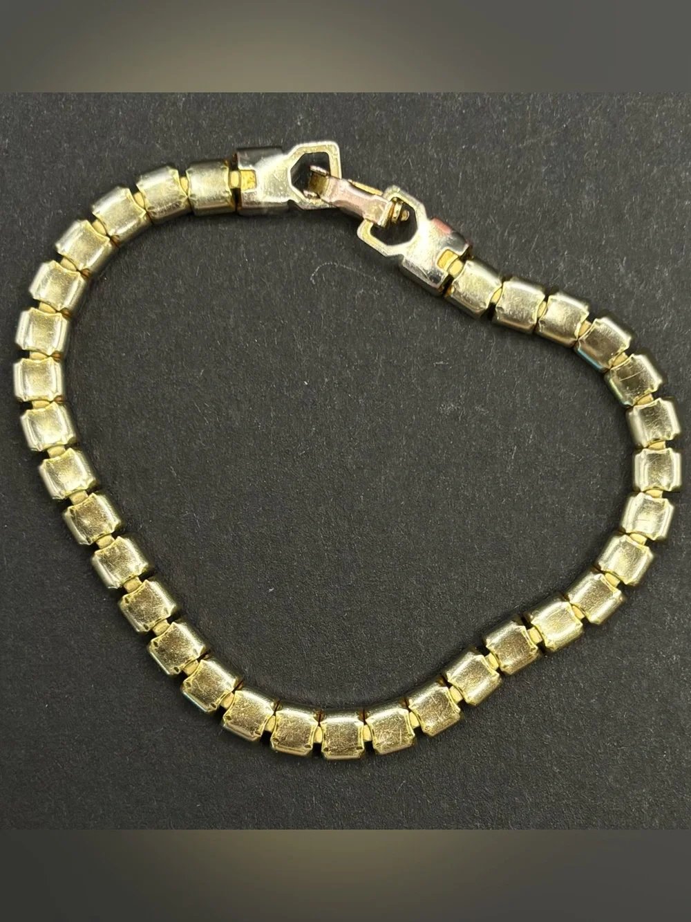Vintage 1950s Pastel Rhinestone Tennis Bracelet UV Reactive Uranium Glass Glow